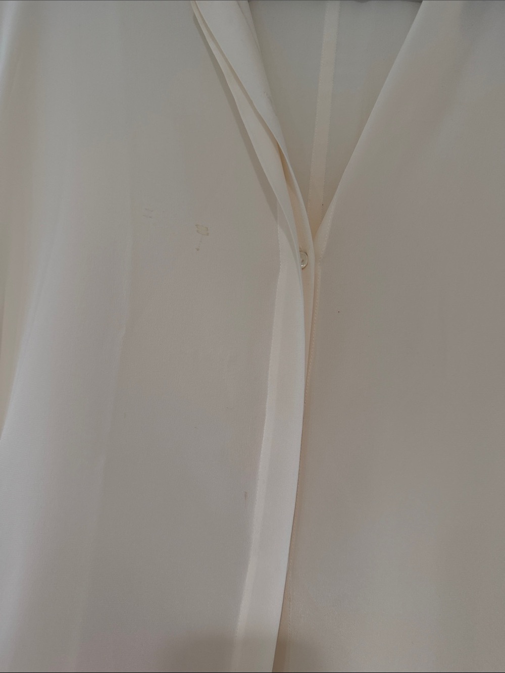 Vince Cream Sheer Button-Front Blouse - Picture 2 of 4